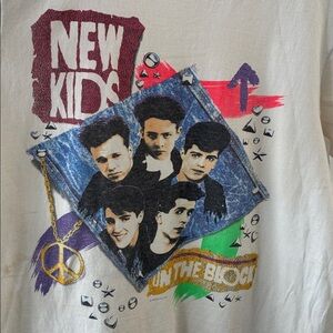 Vintage NKOTB 90s single stitch t-shirt VGUC 100% cotton sz L New Kids